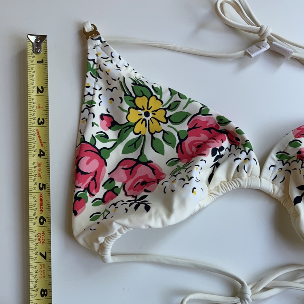 Tory Burch GEMINI LINK PRINTED STRING BIKINI TOP - Picture 4 of 8